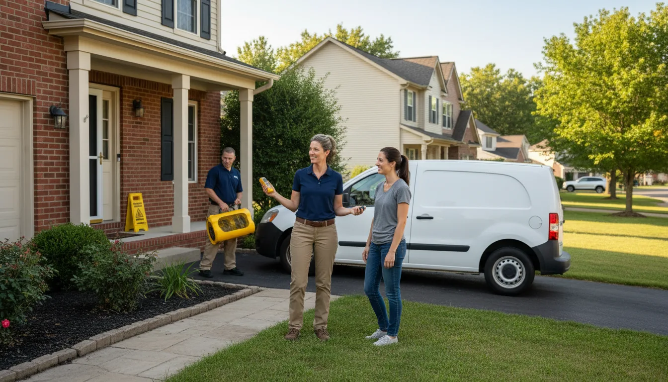 Residential water damage restoration in Cadet, MO